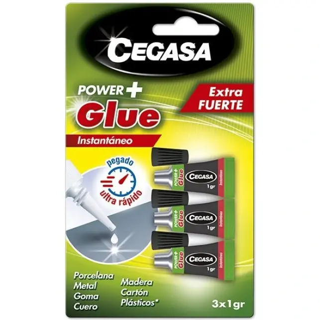 ADHESIVO INSTANTANEO CEGASA POWER GLUE 3X1 GR