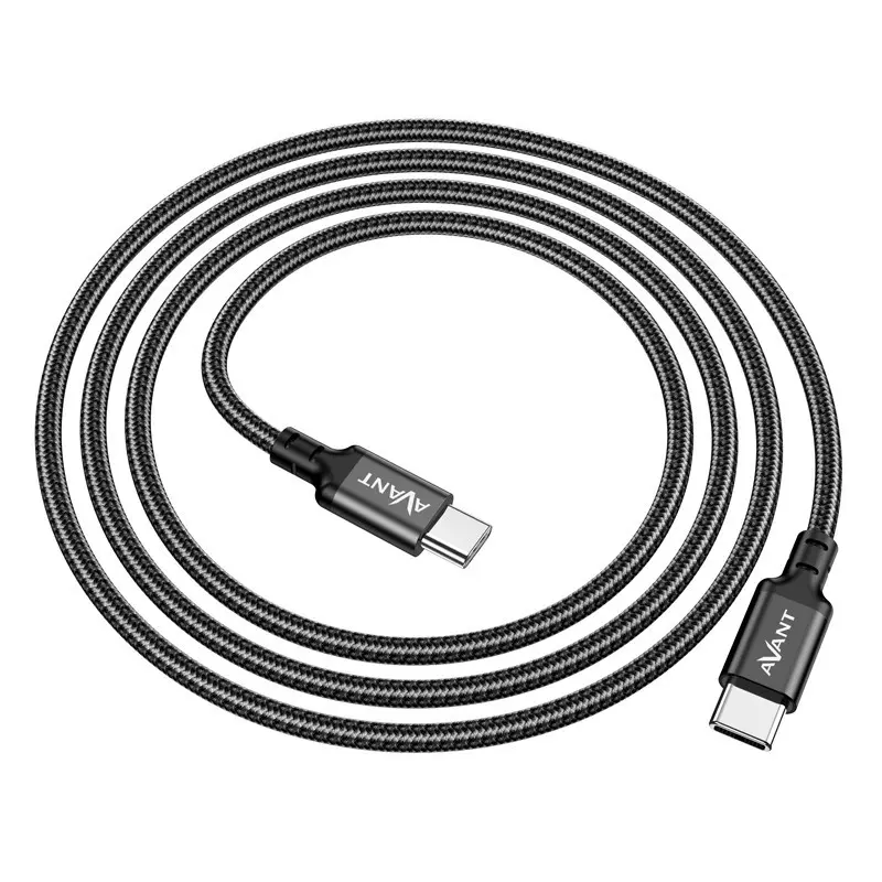 [AV1147] CABLE TRENZADO 60W 3A CARGA RAPIDA Y DATOS 1M USB TIPO-C A TIPO C FORCE EDITION AVANT