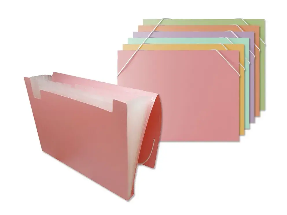 [326625] CARPETA CLASIFICADORA POLIPROPILENO COLORES PASTEL - FUELLE