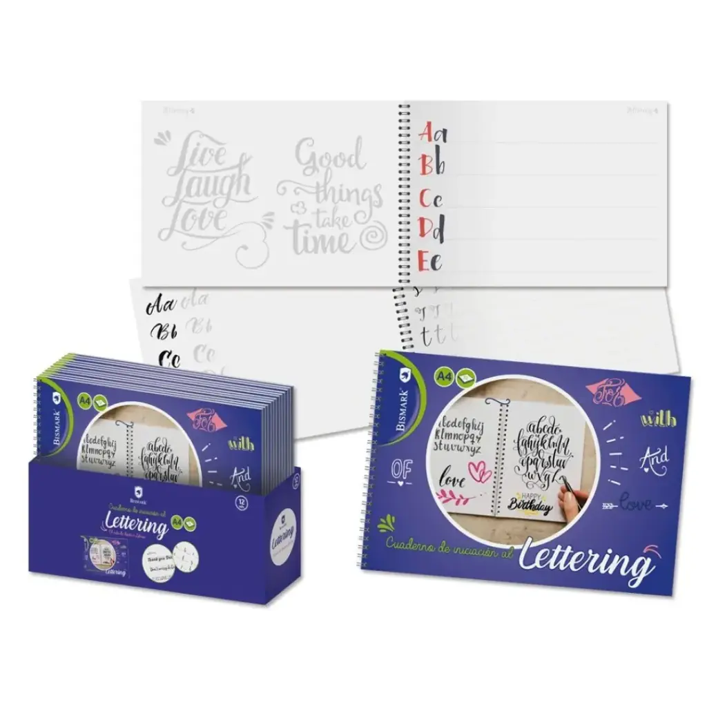 [328440] CUADERNO LETTERING A4 -32 HOJAS CON ESPIRAL

