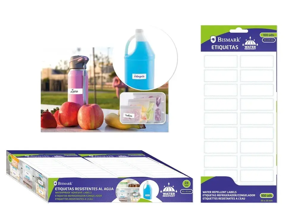 ETIQUETAS FRIGORIFICO/CONGELADOR 65X25MM - 100 UDS