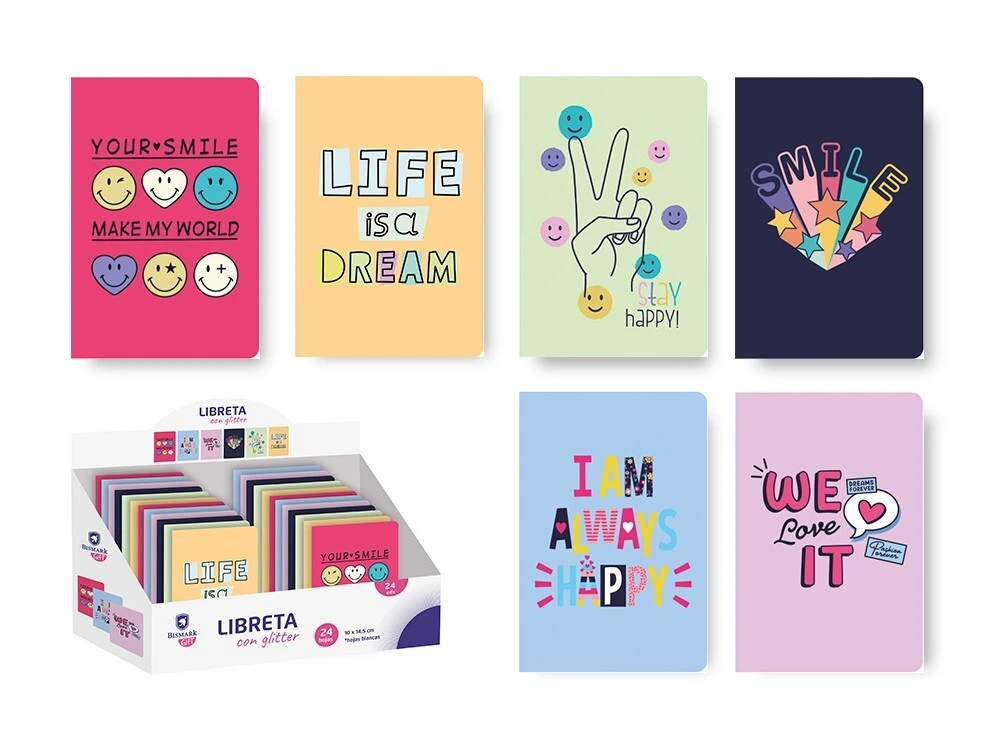 LIBRETA COSIDA A6 SMILE