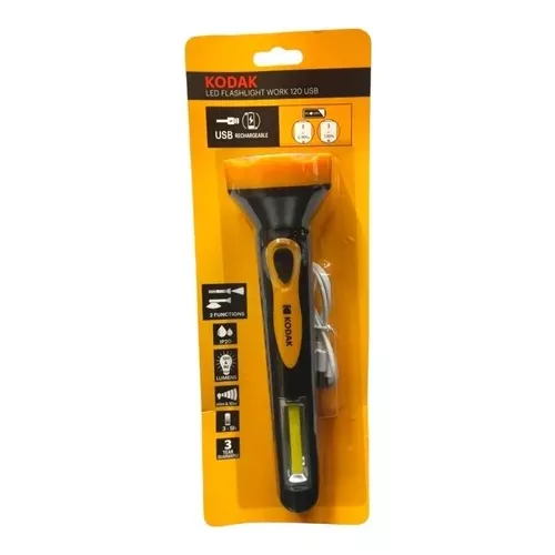 LINTERNA KODAK LED WORK 120 USB RECARGABLE MICRO USB 90/120 LUMENS