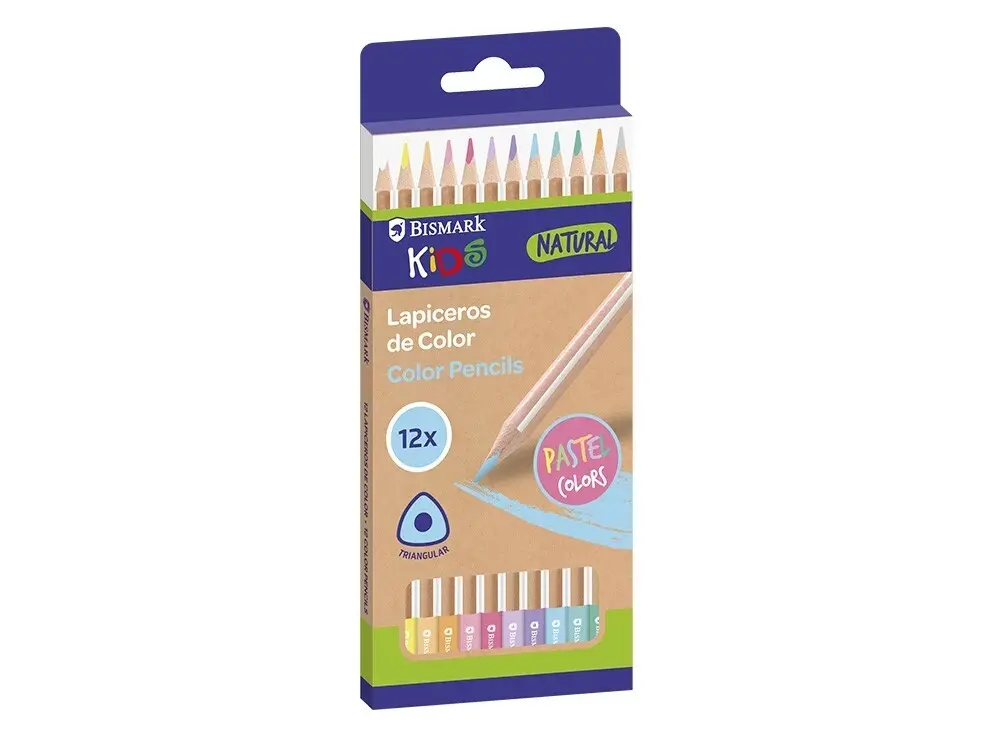 [330156] NATURAL COLOR LAPICEROS MADERA 12 COLORES PASTEL