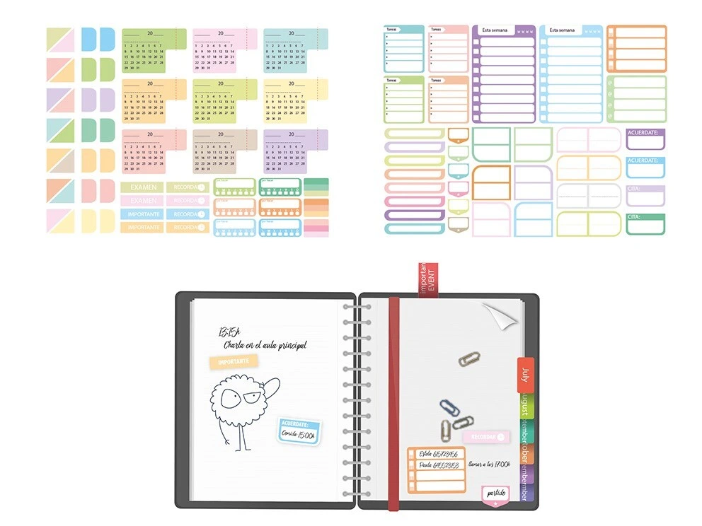 [331412] NOTAS PLANNER 2 HOJAS DE PEGATINAS PLANIFICADORAS