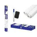 PIZARRA BLANCA ADHESIVA C/ ROTULADOR Y BORRADOR