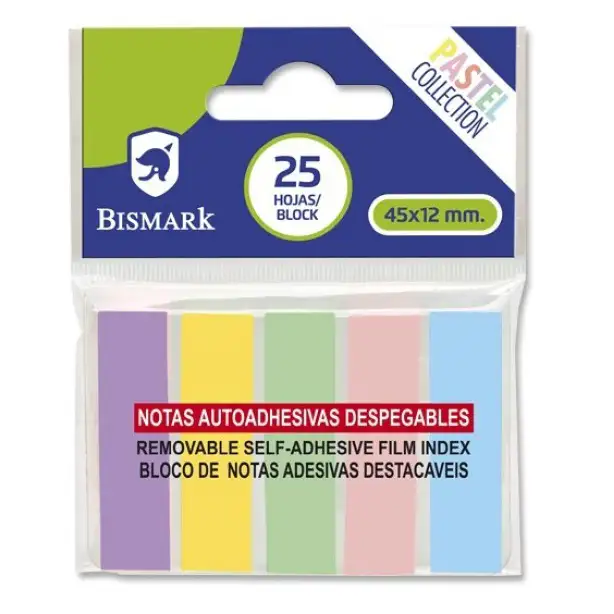 [329477] TACO ADHESIVO BISMARK 5 GUIAS PASTEL