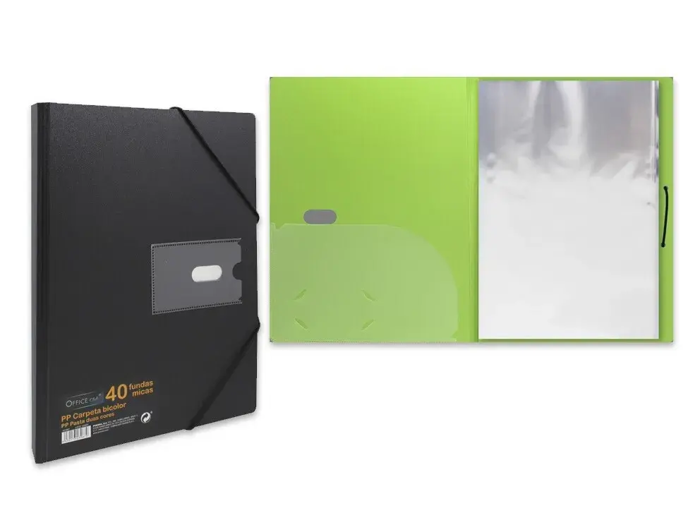 OFFICE CLUB PP CARPETA 40F DUO NEGRO/VERDE