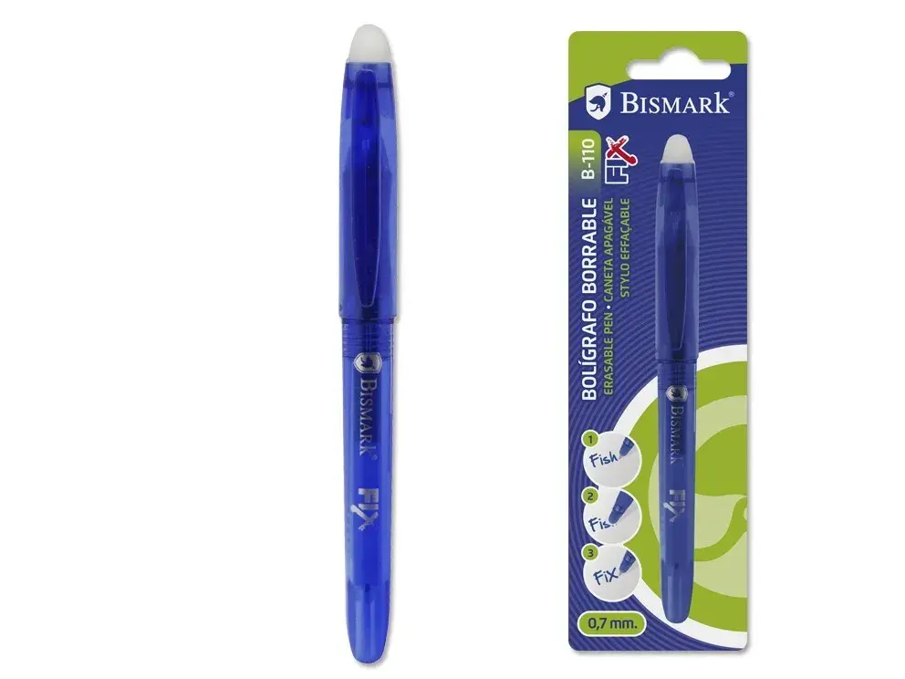 [327295] BOLIGRAFO BISMARK BORRABLE C/CAPUCHON  (AZUL)