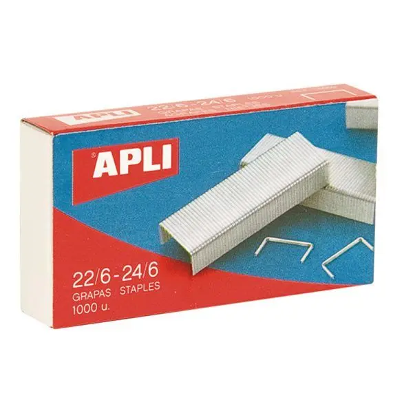 APLI GRAPAS 22/6 - 24/6 GALVANIZADAS -CAJA DE 1000