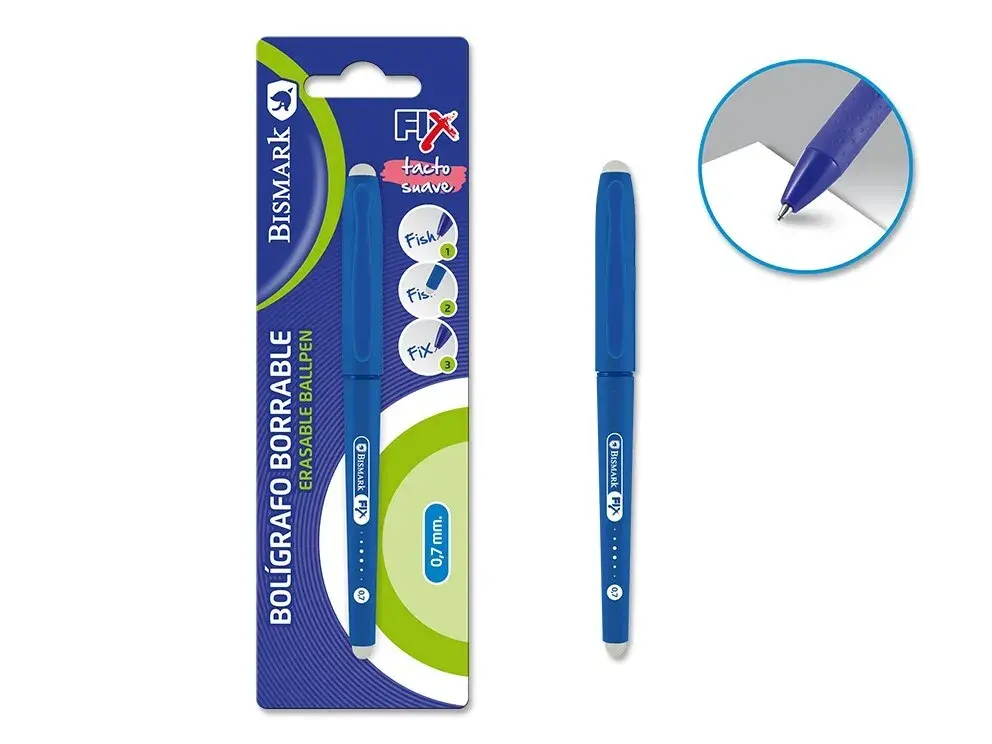 [332641] BOLIGRAFO BISMARK BORRABLE SOFT C/CAP BL1. (AZUL)