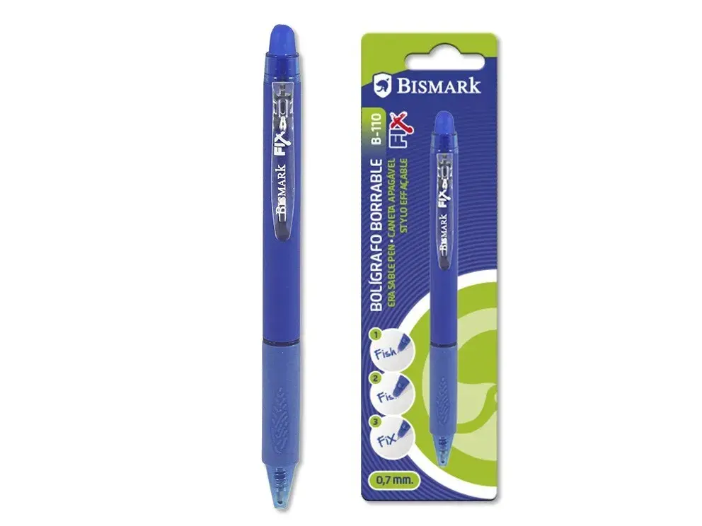 [330211] BOLIGRAFO BORRABLE BISMARK C/CLIP  BL1 (AZUL)