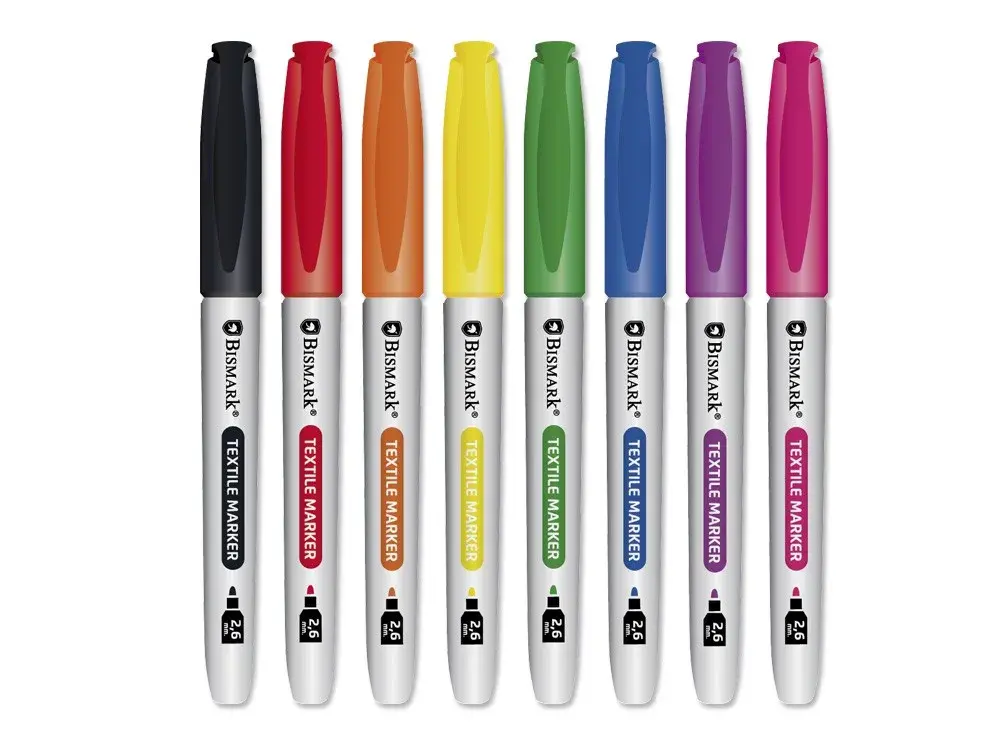 [329373] ROTULADOR PERMANENTE TEXTIL SET 8 COLORES VIVOS