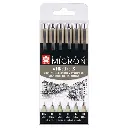 TALENS SAKURA ROTULADORES PERMANENTES PIGMA MICRON FINELINER ESTUCHE DE 6 NEGRO