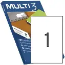 ETIQUETAS ADHESIVAS , inkjet, laser, cantos rectos , din A4, MULTI-3
