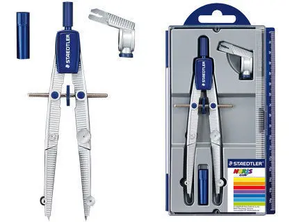 [550 01] COMPAS MICROMETRICO CON MINAS Y PORTALAPICES STAEDLER