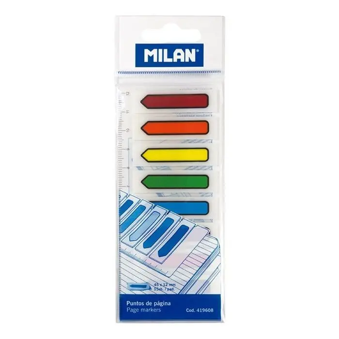 [419608] PUNTOS DE PAGINA ADHESIVAS COLORES MILAN