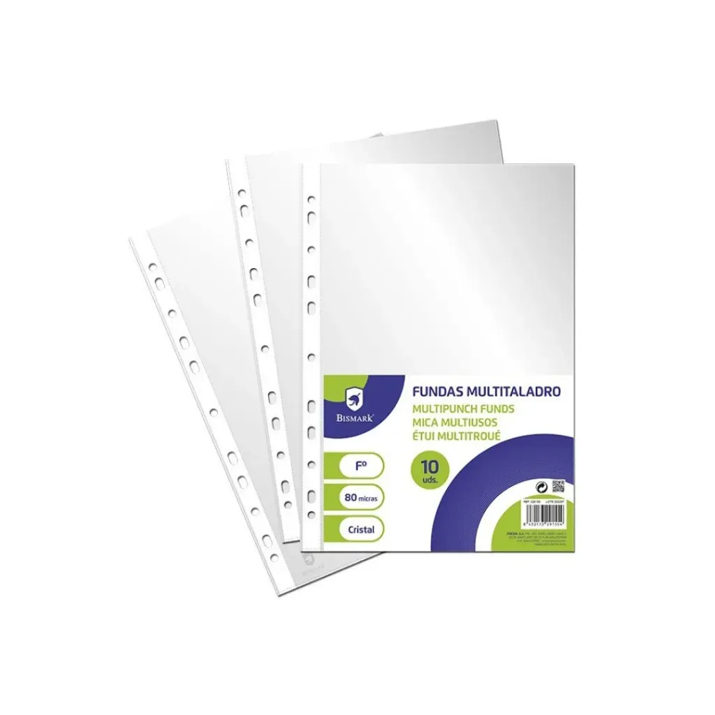 [329155] PACK 10 FUNDAS DE PLASTICO MULTITALADRO BISMARK