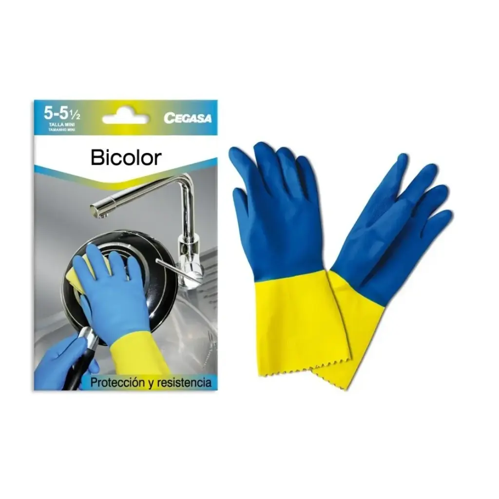 [004514] GUANTES CEGASA FLOCADO DIAMANTE BICOLOR PQ (Talla 5 - 5 1/2)