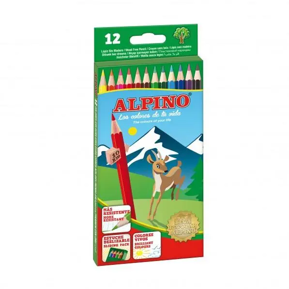 [AL010654] ESTUCHE LAPICES DE COLORES ALPINO (12 UNIDADES)