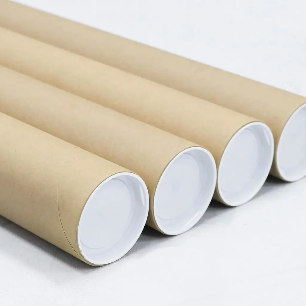 [950-1] TUBO DE CARTÓN PARA ENVÍO CON TAPONES DE PLÁSTICO FAIBO (460 x 40 mm)