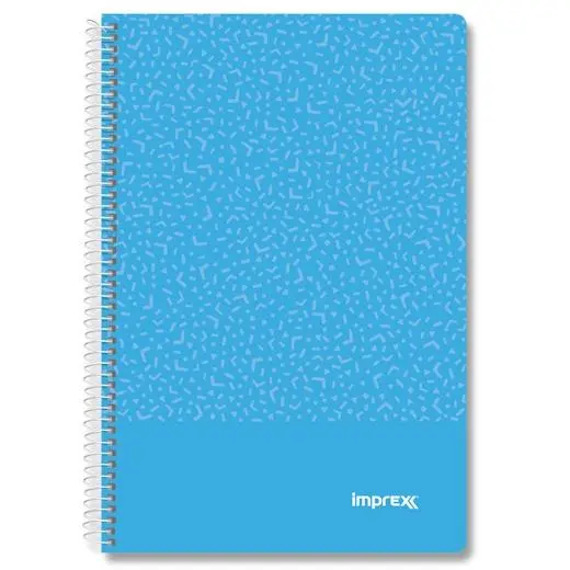 CUADERNO ESPIRAL TAPA PP FOLIO 80H 90GR 4X4  IMPREX