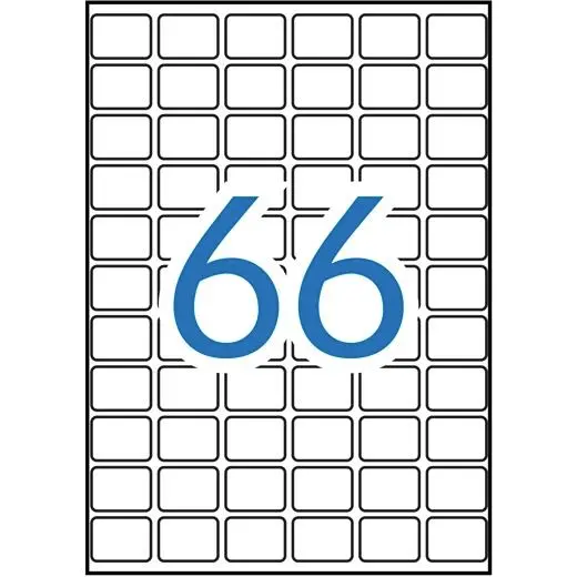 01864 ETIQUETAS ADHESIVAS 16X22MM MANUAL/IMPRESIÓN C/ROMOS 66 X 15H A5 BLANCO APLI
