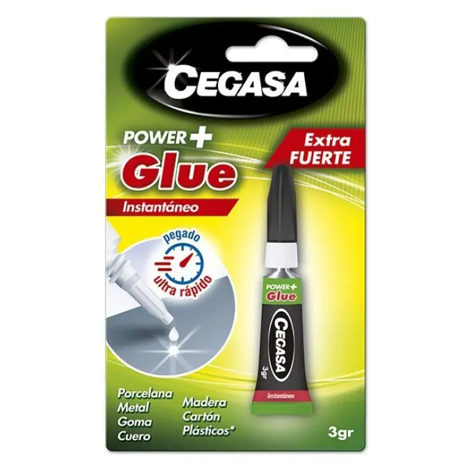 ADHESIVO INSTANTANEO CEGASA POWER GLUE 3 GR - cegasa