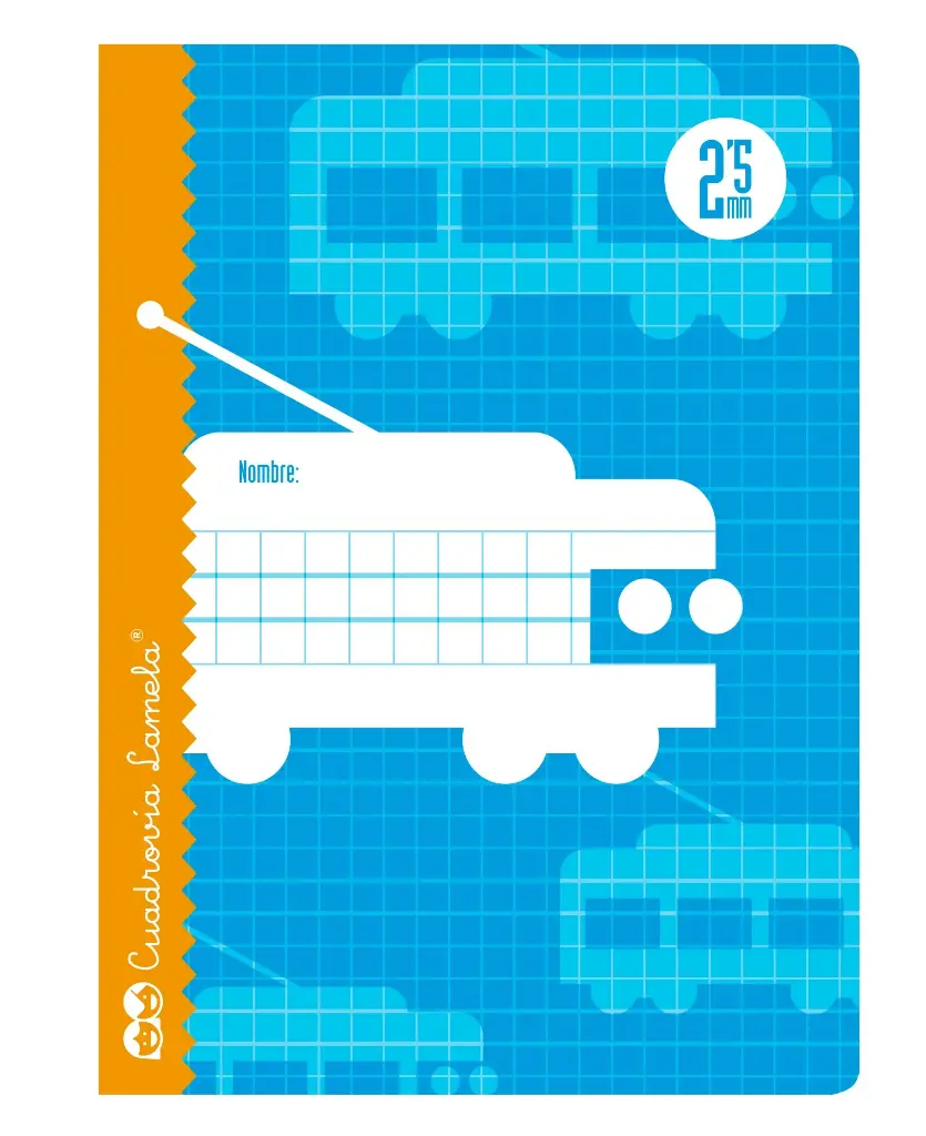 CUADERNO CUADROVÍA GRAPADO TAMAÑO CUARTILLA, 4º, 30 HOJAS 70GR, con margen, cubierta básica - LAMELA -