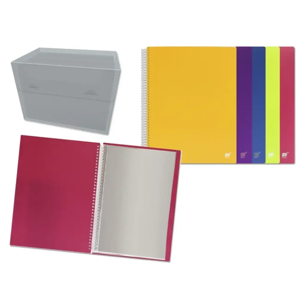 [323975] CARPETA POLIPROPILENO 30 fundas con espiral blanco