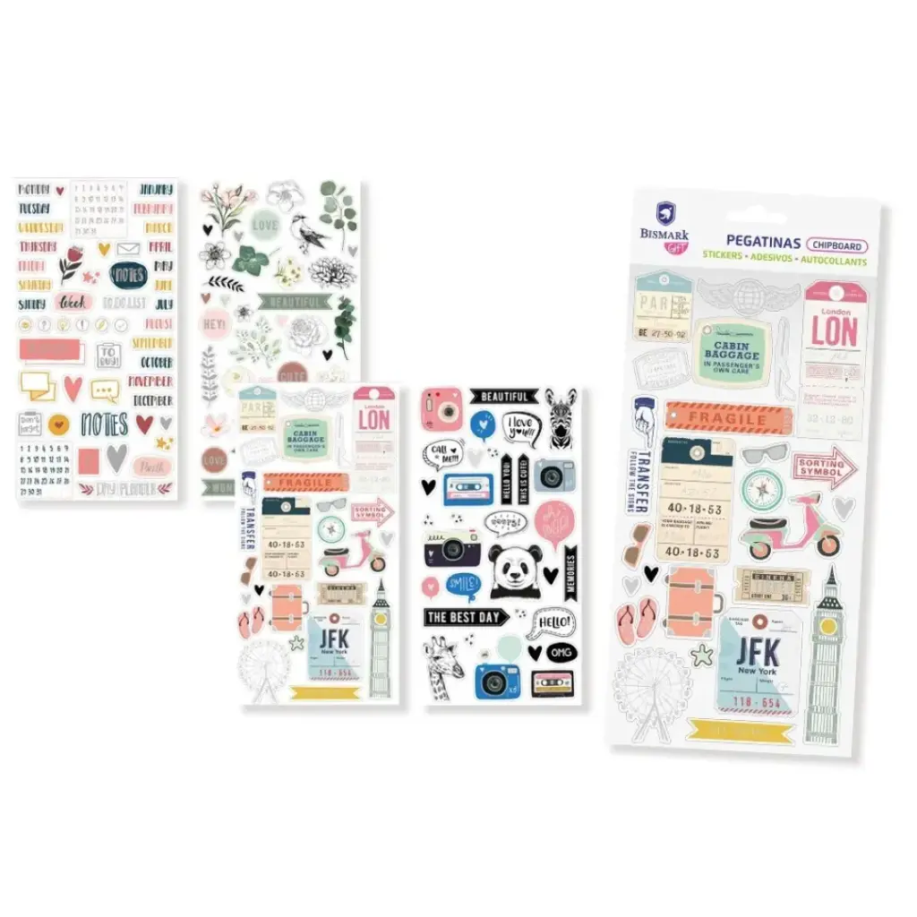  PEGATINAS CHIPBOARD SURTIDAS