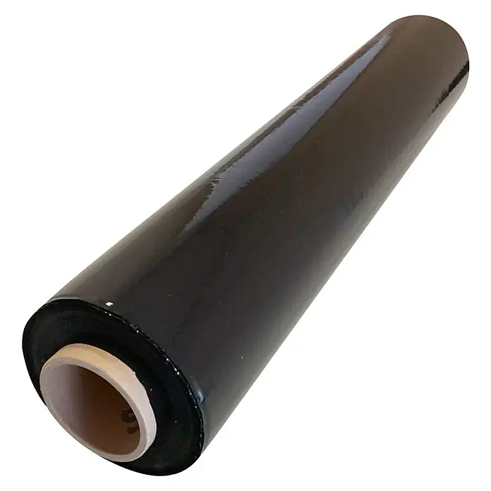 BOBINA INDUSTRIAL FILM ESTIRABLE MANUAL NEGRO 23micras 50cm de ancho