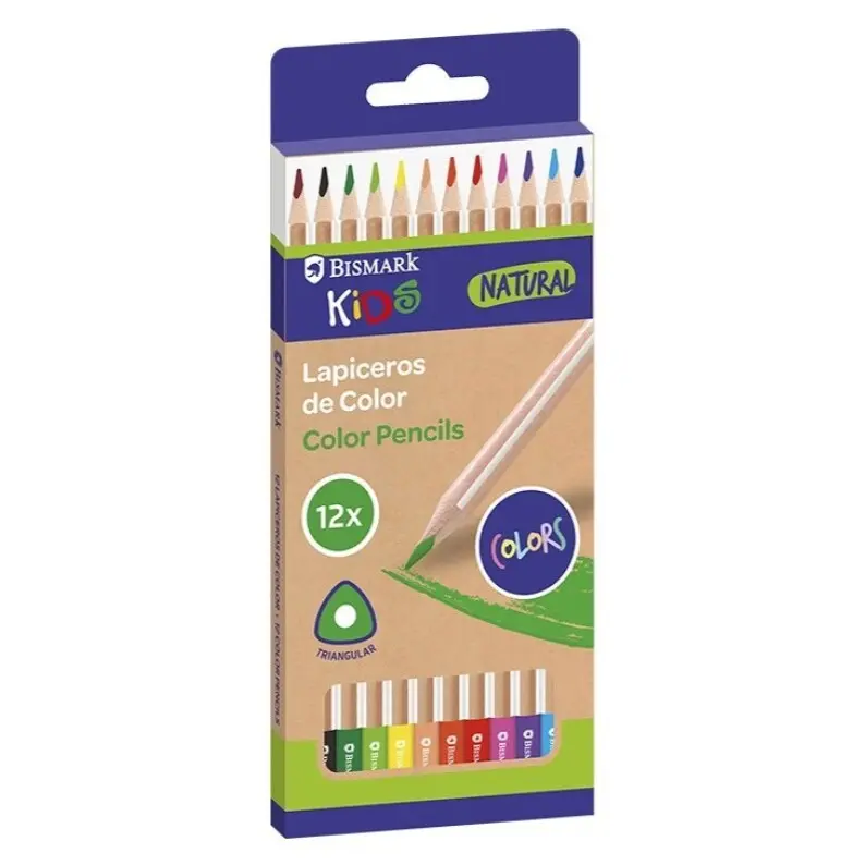 NATURAL COLOR LAPICEROS MADERA 12 COLORES BASIC