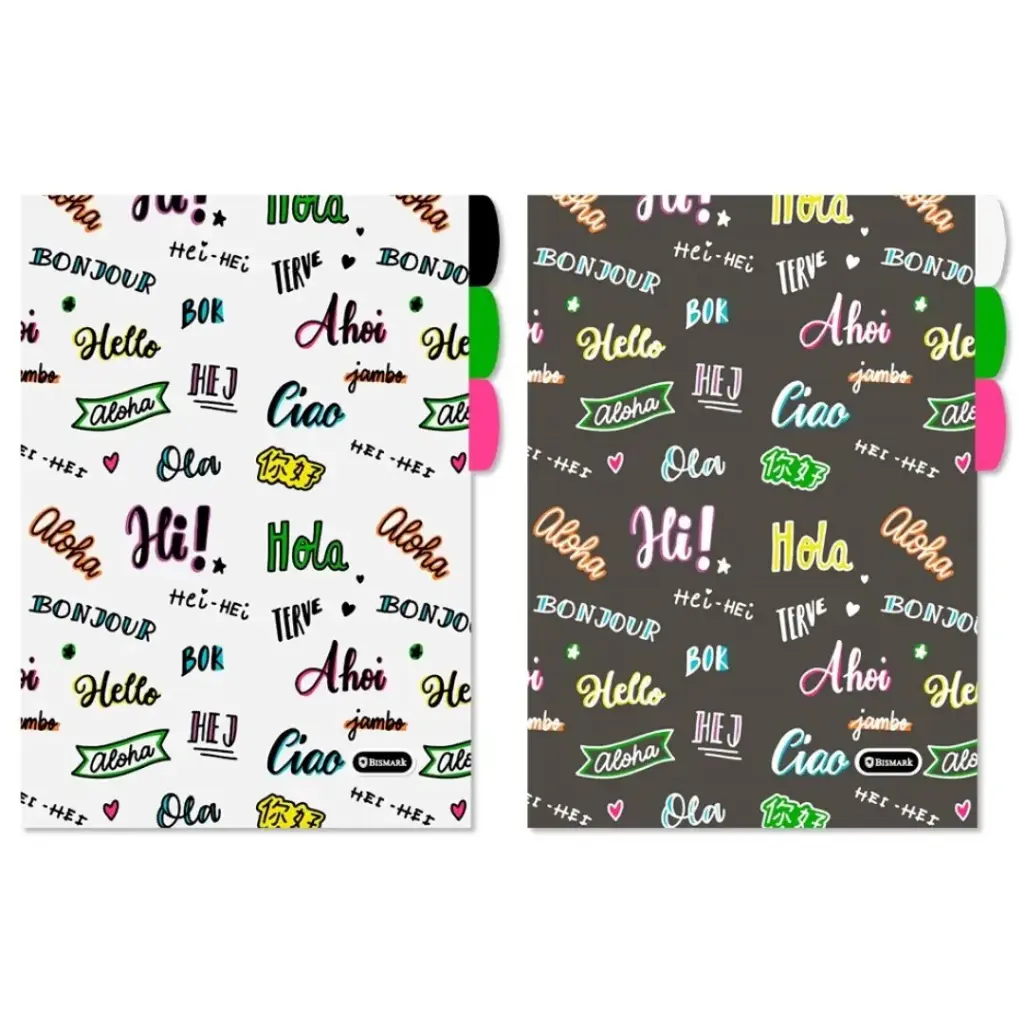 [332513] CARPETA A4 3 BOLSILLOS PP HELLO - BISMARK -