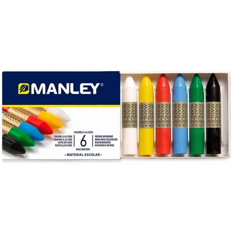 [MNC00022] ESTUCHE DE CERAS COLORES SURTIDOS - MANLEY - (6 UNIDADES)