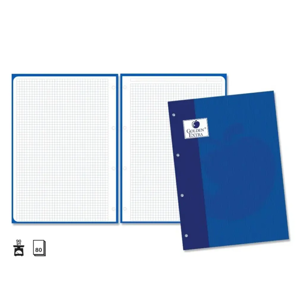 [323829] GOLDEN RECAMBIO A4, 80 HOJAS 90GRM (AZUL)