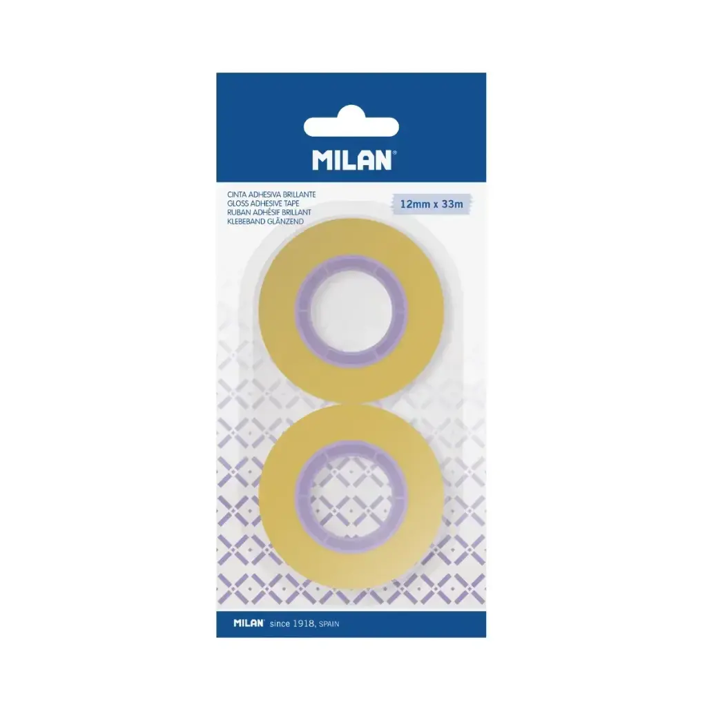 [BWM10479] 2 cintas adhesivas brillantes (amarillo transparente) 12 mm P.V.P.