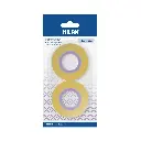 2 cintas adhesivas brillantes (amarillo transparente) 12 mm P.V.P.