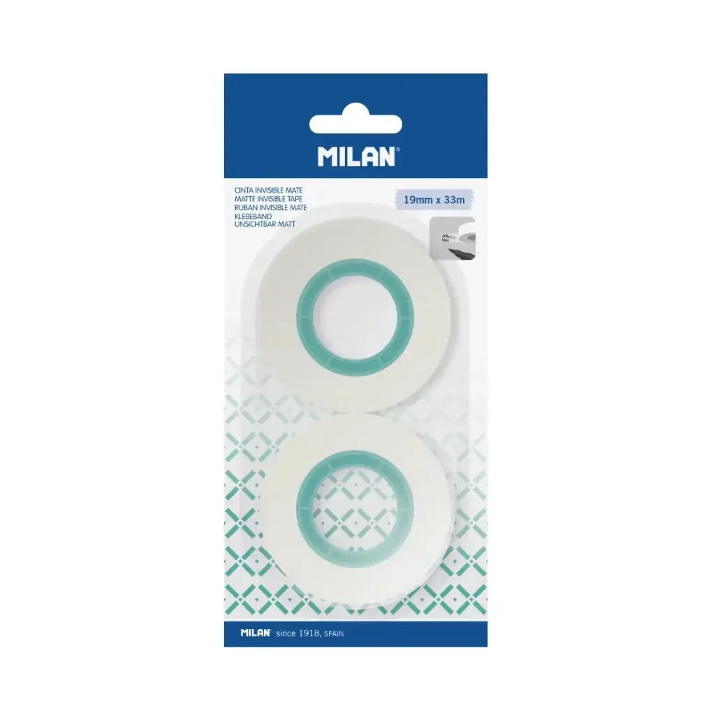 BLISTER 2 cintas adhesivas mates 19 mm