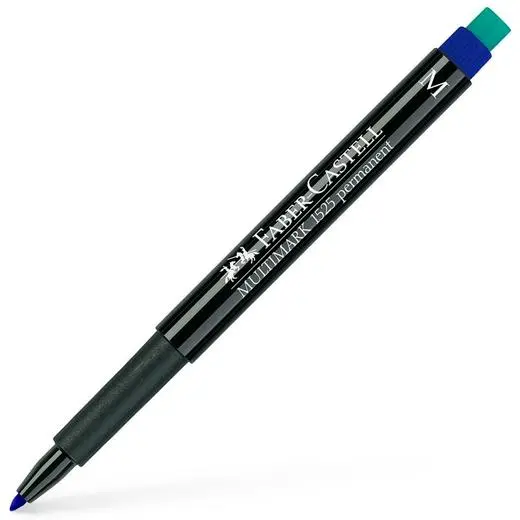 [152551] ROTULADOR PERMANENTE MULTIFUNCIONAL MULTIMARK M CON GOMA INTEGRADA - FABER CASTELL - (AZUL)