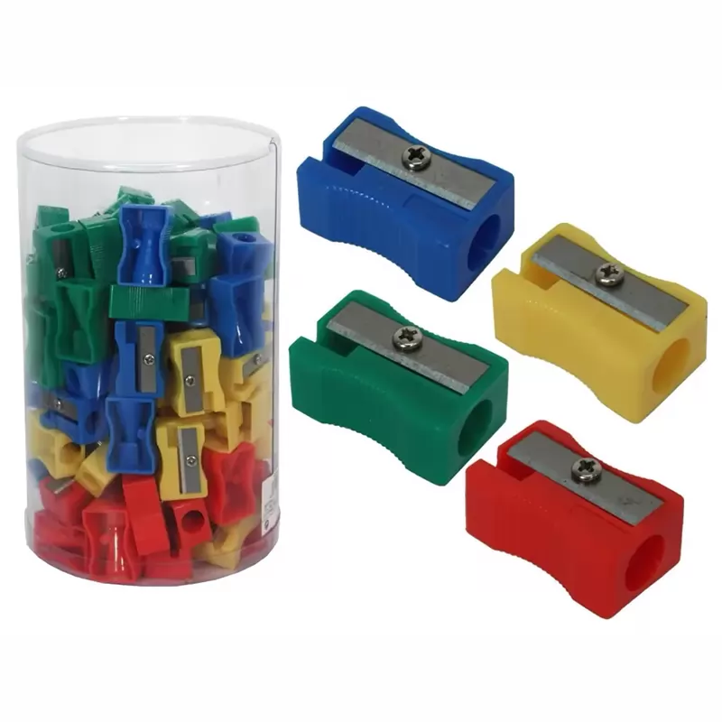 AFILALAPIZ PLASTICO sacapuntas 1 uso, colores surtidos - BISMARK - 