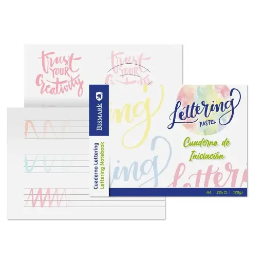 [331093] CUADERNO INICIACION LETTERING PASTEL A4 -32 PAG