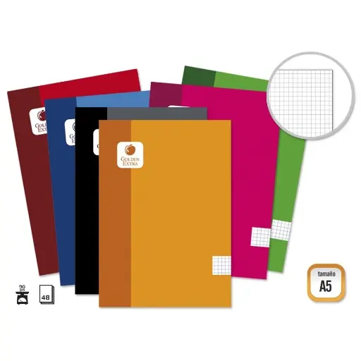 [324794] GOLDEN LIBRETA A5, 90 GRM. 48 HOJAS.CUADRICULA