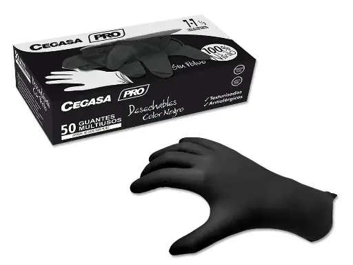 GUANTES NITRILO S/P NEGRO PRO  CEGASA