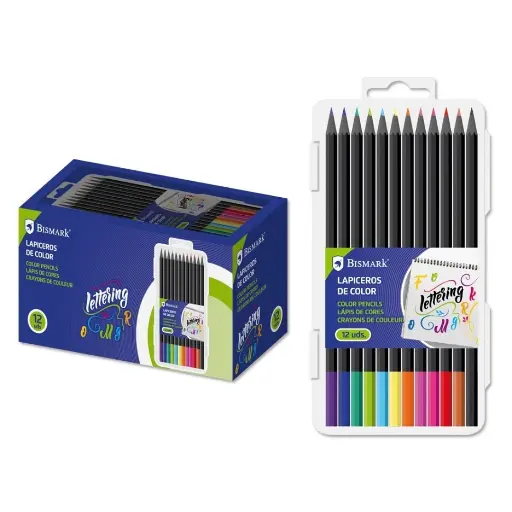 [328511] LAPICEROS 12 COLORES CAJA PVC LETTERING