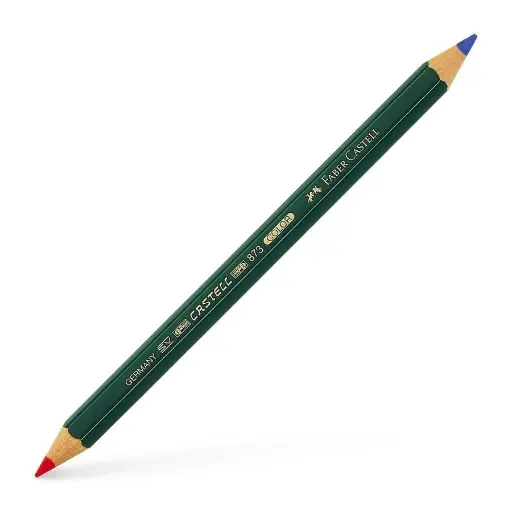 [117500] LAPIZ BICOLOR FABER CASTELL 873 COLOR GRUESO (ROJO-AZUL)