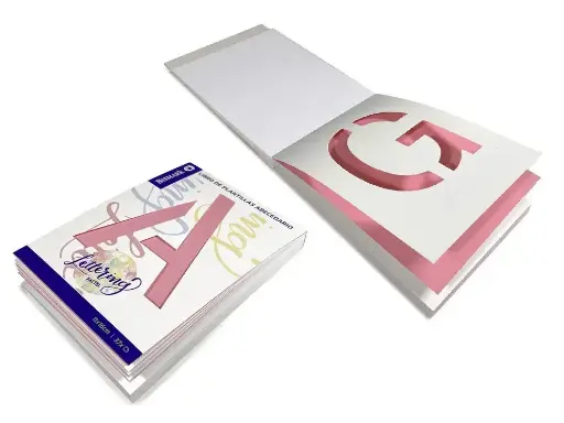 [331165] LIBRO DE PLANTILLAS ABECEDARIO LETTERING PASTEL