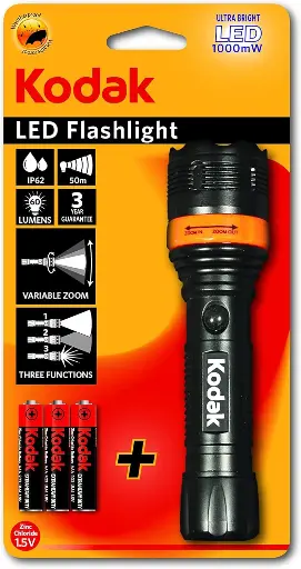 [30413191] LINTERNA LED KODAK FOCUS 157 IP62 60 LUMENS