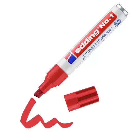 [1-02] MARCADOR PERMANENTE EDDING NO.1MINI ROJO 1-5MM