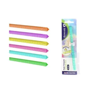 [331285] REGLA TRIANGULAR 15 CM COLORES PASTEL 